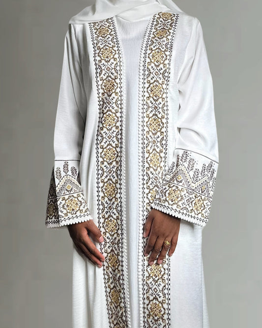 WHITE INTISAAR ABAYA